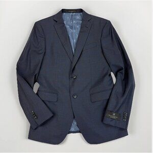 John Varvatos Bleecker Blazer Jacket Navy Cerruti Prestige‎ 130's Wool Luxury